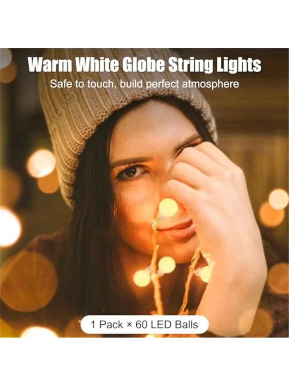 Battery Operated String Lights, 21FT 60 LED Globe Fairy Lights with Remote